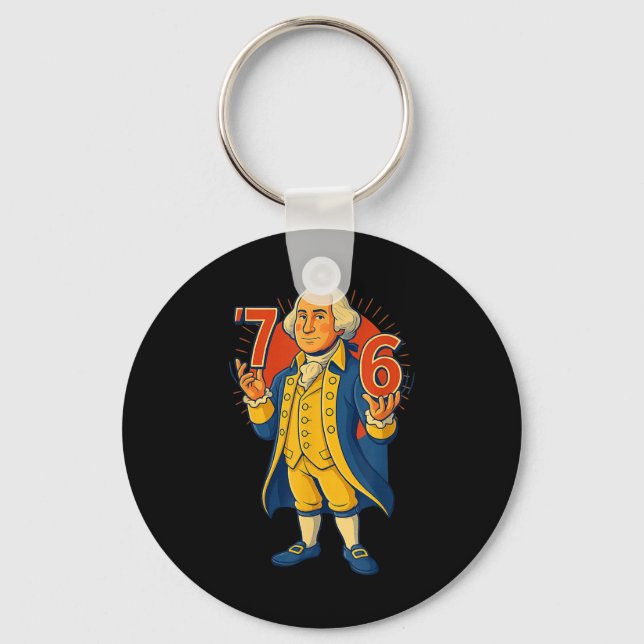 Chaveiro 67 George Washington Meme Engraçado Seis Sete Gera (Frente)