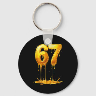 Chaveiro 67 Gota de Ouro Engraçado Seis Sete Meme Meninos C