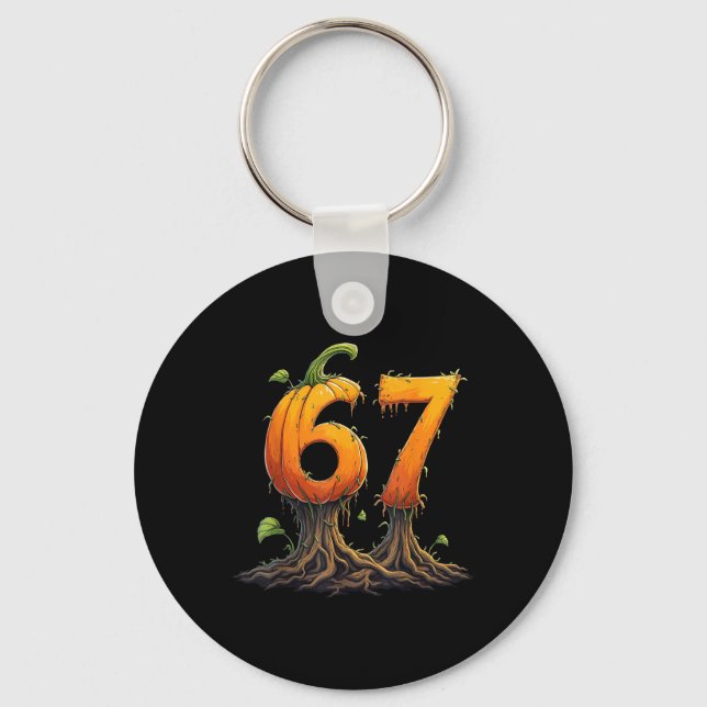 Chaveiro 67 Halloween Brainrot Meme 6 7 Numbers Six Seven P (Frente)