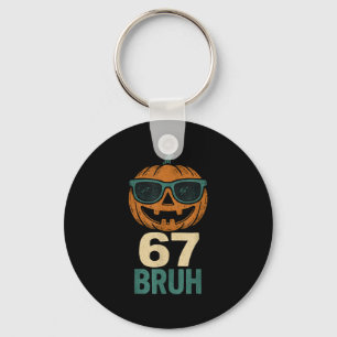 Chaveiro 67 Halloween Bruh Abóbora 6-7 Meme Gíria Gen Alpha