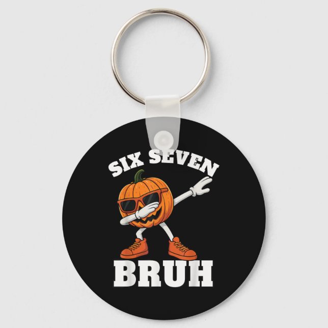 Chaveiro 67 Halloween Divertido Seis Sete Bruh Meme Brainro (Frente)
