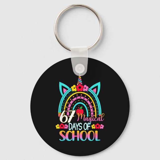Chaveiro 67 Magical Days Of School Meme Funny Student Teach (Frente)