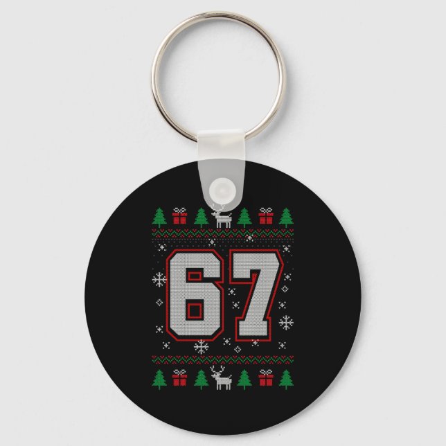 Chaveiro 67 Meme Christmas Ornaments Ugly Sweater Xmas Cele (Frente)