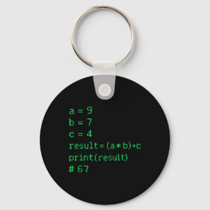 Chaveiro 67 Meme Código Python Resultado Humor Geek Seis Se