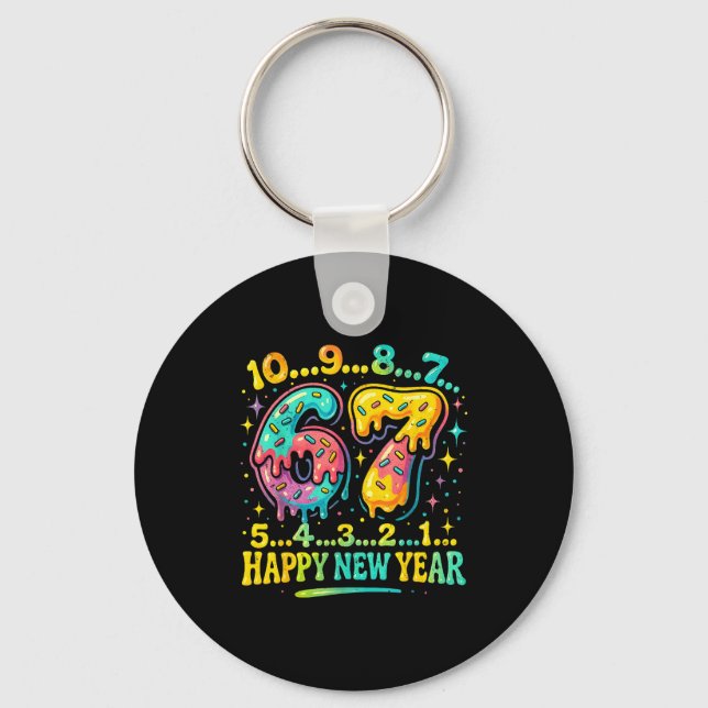 Chaveiro 67 Meme Countdown Happy New Year Funny Drip Number (Frente)