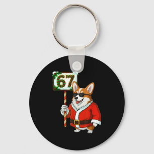 Chaveiro 67 Meme Engraçado Seis Sete Natal Corgi Amante de