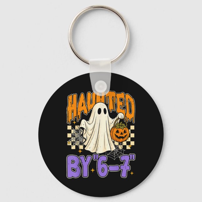 Chaveiro 67 Meme Halloween Assombrado- Fantasma Engraçado E (Frente)