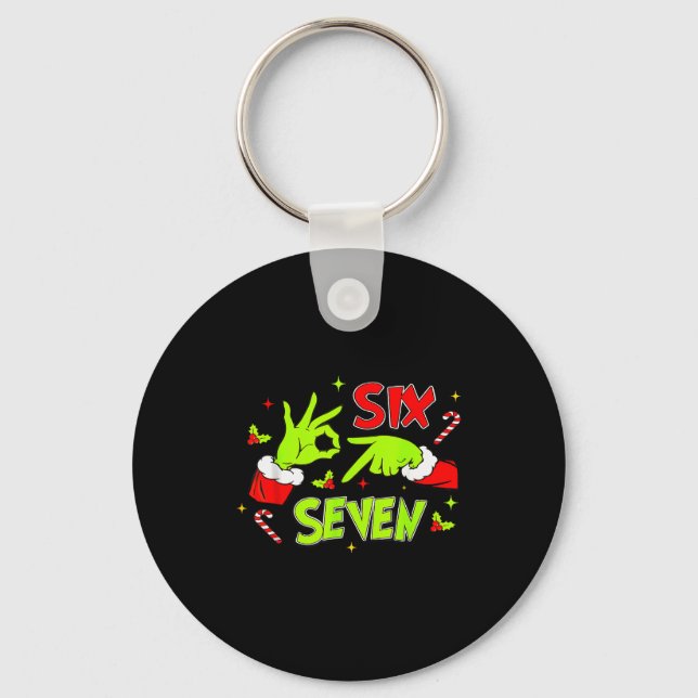 Chaveiro 67 Meme Humor 6 7 Divertido Seis Sete Natal  (Frente)