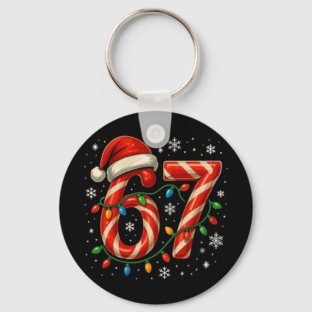 Chaveiro 67 Meme Natal Divertido Seis Sete Luzes Natal Doce (Frente)