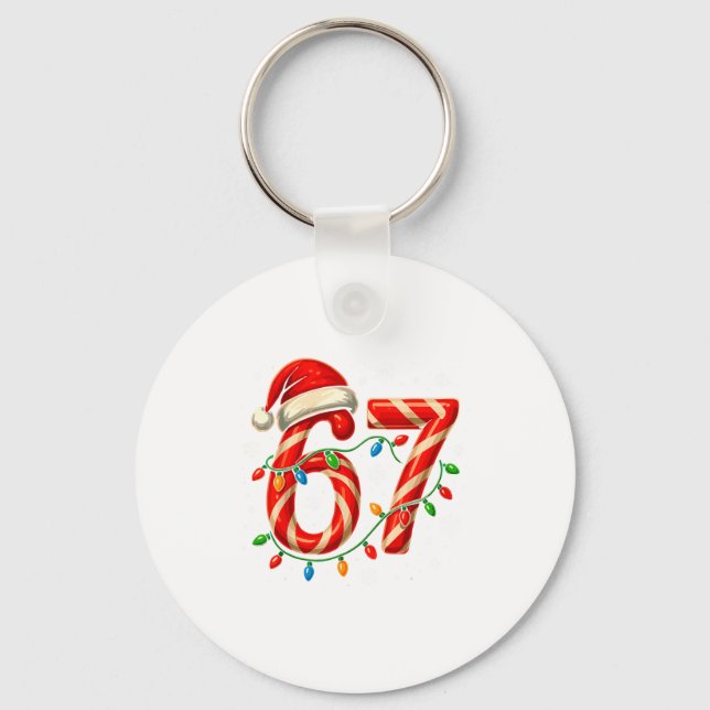 Chaveiro 67 Meme Natal Divertido Seis Sete Luzes Natal Doce (Frente)