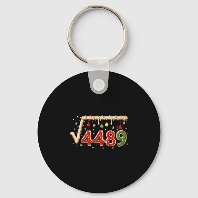 Chaveiro 67 Meme Natal Raiz Quadrada 4489 Seis Sete Matemát (Frente)