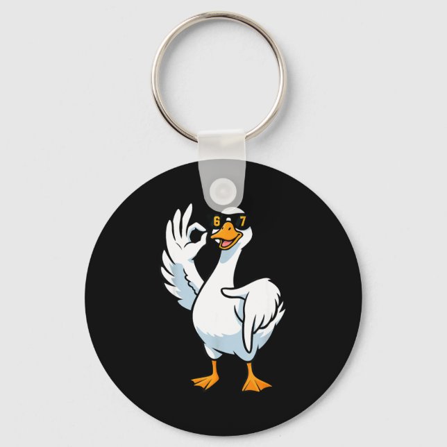 Chaveiro 67 Meme Silly Goose 6 7 Funny Six Seven 6-7 Gen Al (Frente)