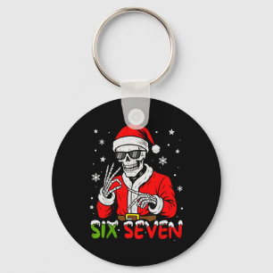 Chaveiro 67 Meme Six Seven Esqueleto Papai Noel Natal Diver
