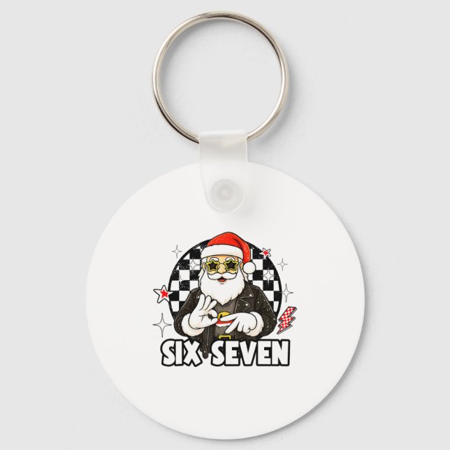 Chaveiro 67 Meme Xmas Six Seven Santa 6 7 Christmas Men Wom (Frente)