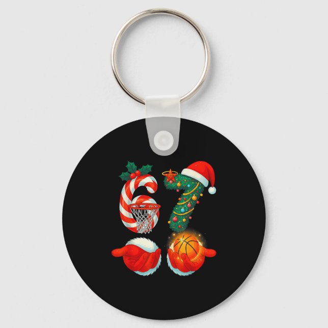 Chaveiro 67 Natal 6 7 Meme Basquete Pijamas Geração Alfa (Frente)