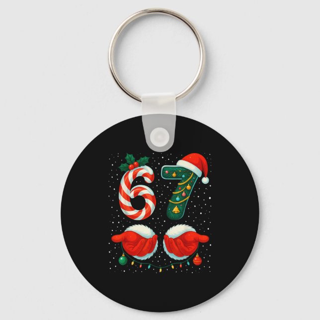 Chaveiro 67 Natal 6 7 Meme Pijamas Feriado Geração Alpha Sl (Frente)
