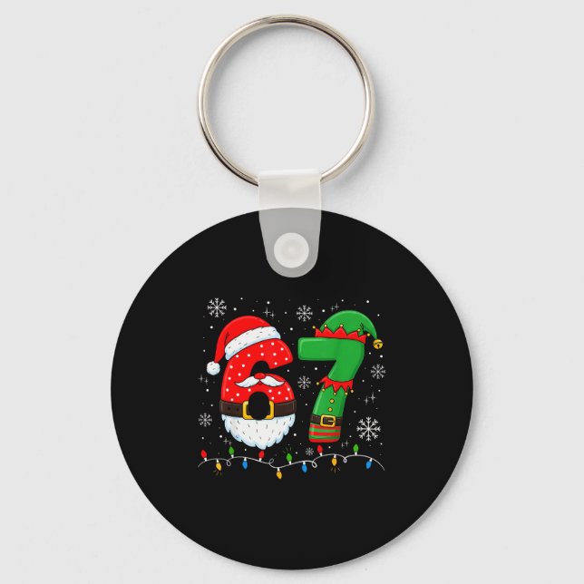 Chaveiro 67 Natal 6 7 Meme Pijamas Festa Gen Alpha Sl (Frente)