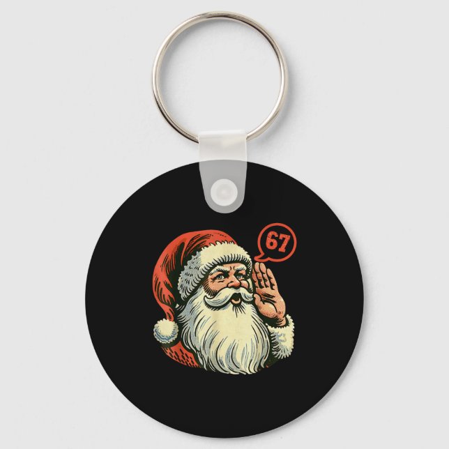 Chaveiro 67 Natal Divertido Seis Sete Meme Brainrot Papai N (Frente)