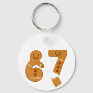 Chaveiro 67 Natal Oh Snap Homem de Biscoito 6 7 Meme Xmas 