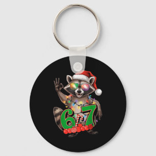 Chaveiro 67 Natal Racoons Engraçados Festivos 6-7 Meme Meni