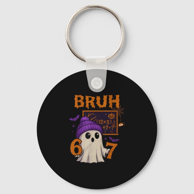 Chaveiro 67 Professor Fantasma de Halloween Seis Sete Meme  (Frente)