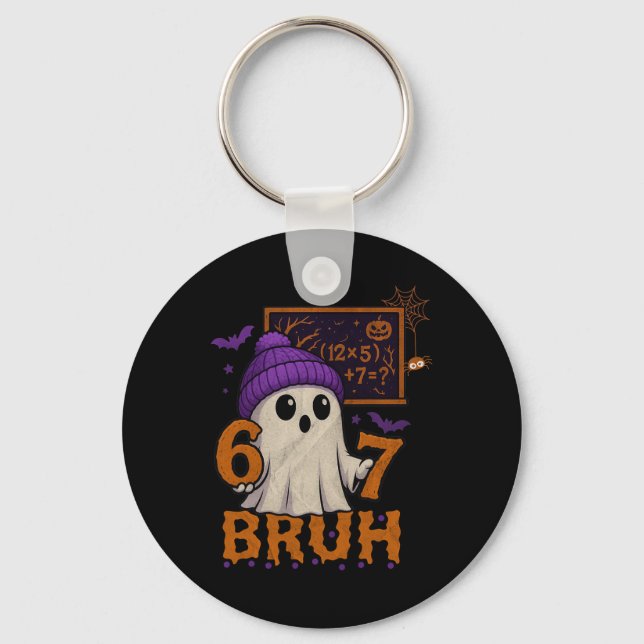 Chaveiro 67 Professor Fantasma de Halloween Seis Sete Meme  (Frente)