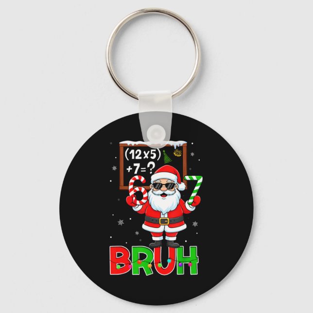 Chaveiro 67 Professor Natal Papai Noel Seis Sete Meme Matem (Frente)
