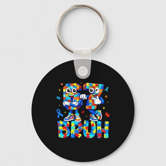 Chaveiro 67 seis sete bruh peça de puzzle para crianças mãe (Frente)