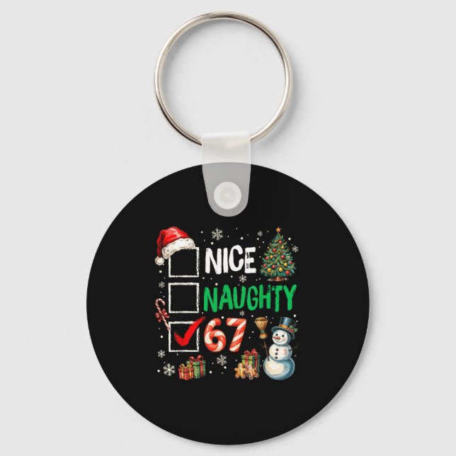 Chaveiro 67 Shirt Nice Naughty 67 Funny Christmas Boys Girl (Frente)