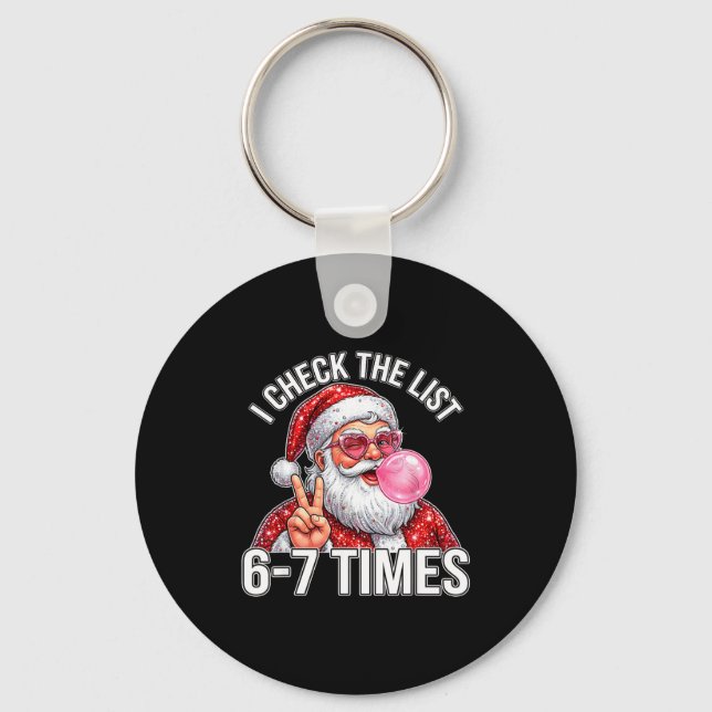 Chaveiro 67 Six Seven Funny Christmas 6 7 Santa Meme Men Wo (Frente)