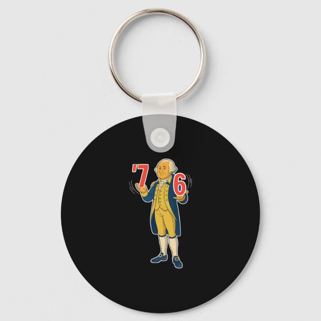 Chaveiro 67 Six Seven Meme Engraçado George Washington  (Frente)