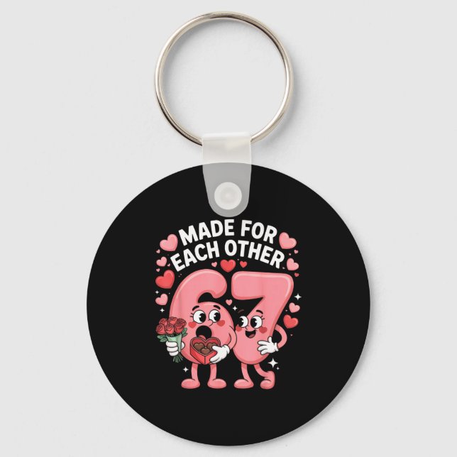 Chaveiro 67 Six Seven Meme Gen Alpha Valentines Day Coquett (Frente)