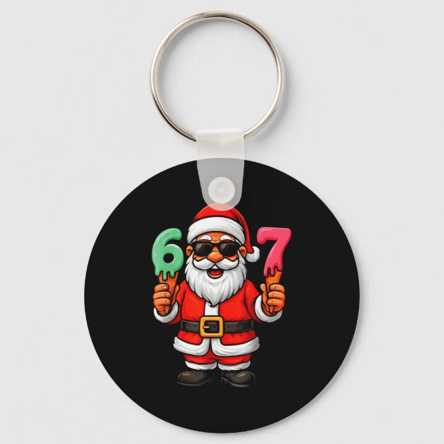 Chaveiro 67 Six Seven Santa Meme Christmas Funny  (Frente)