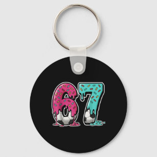 Chaveiro 67 Sorvete Drip Futebol Gíria Gen Alfa Seis Sete
