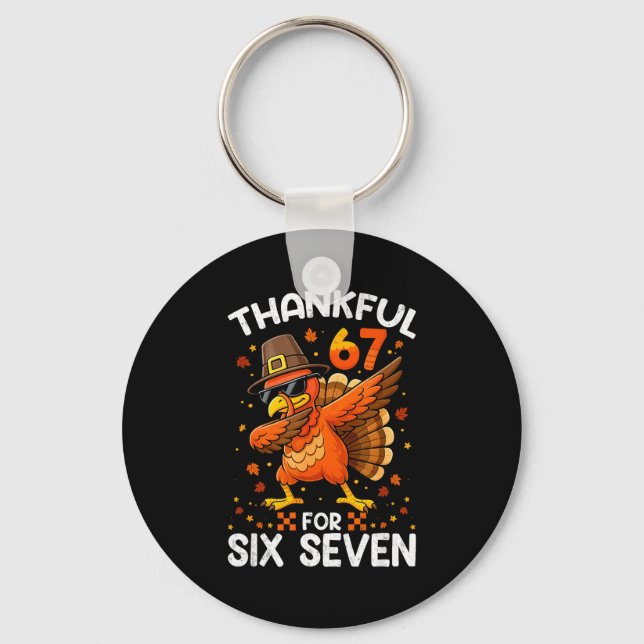Chaveiro 67 Thanksgiving Turkey Thankful For Six Seven 6 7  (Frente)