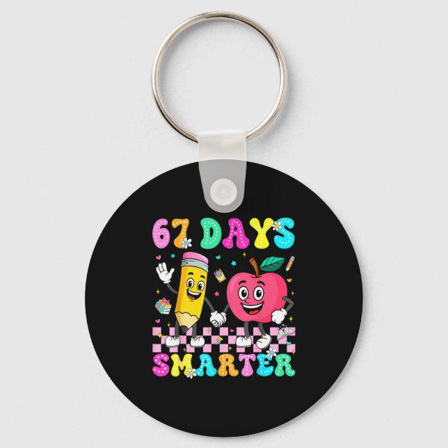 Chaveiro 67th Day Of School Shirt 67 Days Smarter Teacher B (Frente)