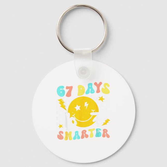 Chaveiro 67th Day Of School Shirt 67 Days Smarter Teacher B (Frente)
