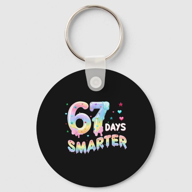 Chaveiro 67th Day Of School Shirt 67 Days Smarter Teacher B (Frente)
