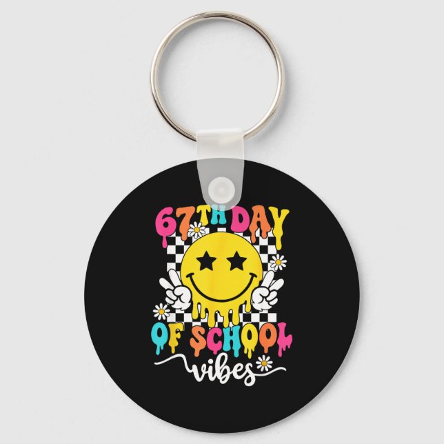 Chaveiro 67th Day Of School Vibes Funny Six Seven 67 Meme S (Frente)