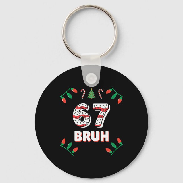 Chaveiro 6 7 Bruh Bolo de Natal 67 Professor de Natal Engra (Frente)