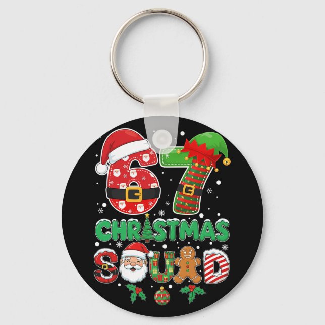 Chaveiro 6-7 Christmas Squad Funny 67 Six Seven Meme Xmas 6 (Frente)