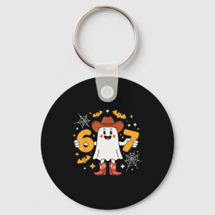 Chaveiro 6 7 Fantasma de Halloween 67 Meme Gen Alpha Seis S