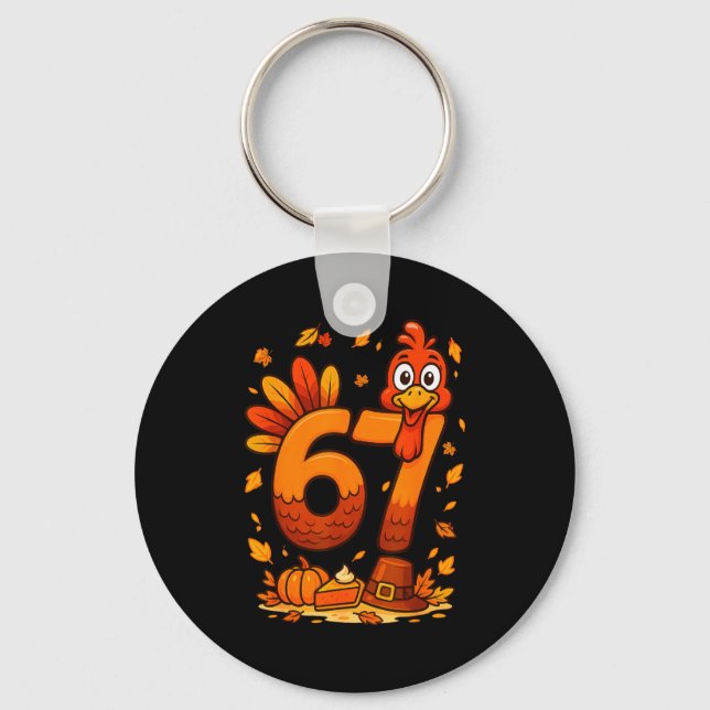 Chaveiro 6 7 Thanksgiving Funny Turkey Thanksgiving 67 Men  (Frente)