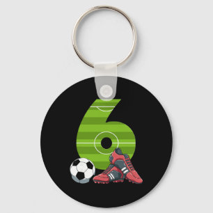 Chaveiro 6 Aniversário Futebol Primeiro Aniversário Futebol