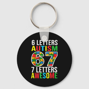 Chaveiro 6 letras autismo 7 letras incrível 67 autismo