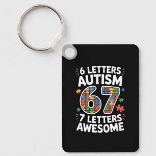 Chaveiro 6 Letras Autismo 7 Letras Incrível 6 7 Conscientiz