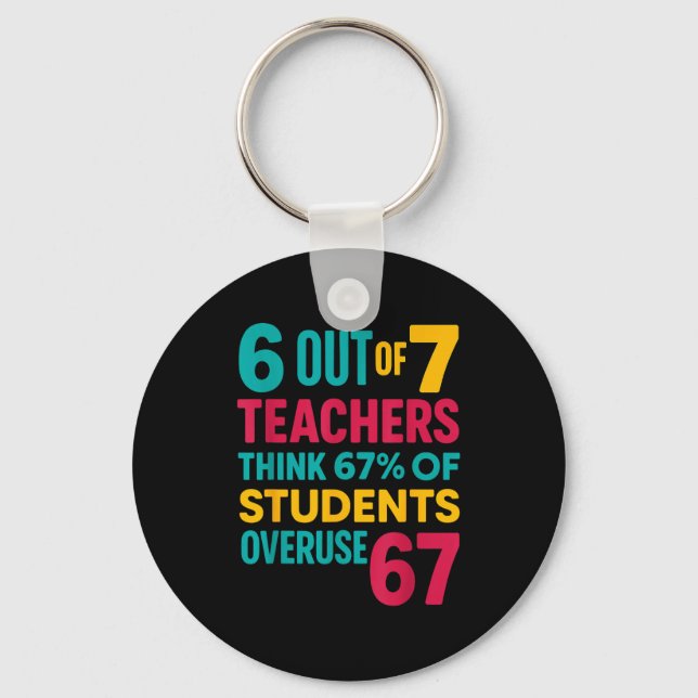 Chaveiro 6 Out Of 7 Teachers Think 67% Students Overuse Quo (Frente)