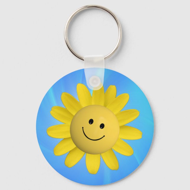 CHAVEIRO 720227 FLOWER SUN FLOWER SMILIE FACE CARTOON GRAPH (Frente)