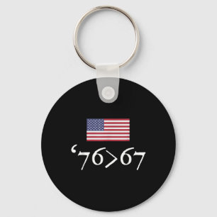 Chaveiro 76 67 Bandeira dos EUA Setenta e Seis Sessenta e S