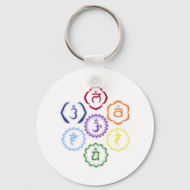 Chaveiro 7 Chakras em um Círculo (Frente)